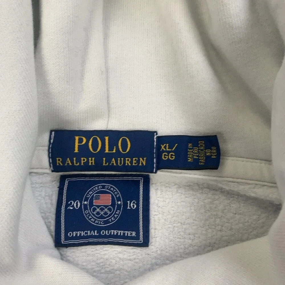 Polo Ralph Lauren USA Olympic Team Sweatshirt Mens XL White Olympics Rio 2016